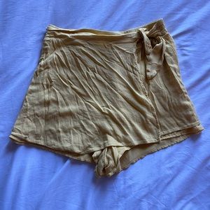 Yellow Wrap Shorts/ Skort
